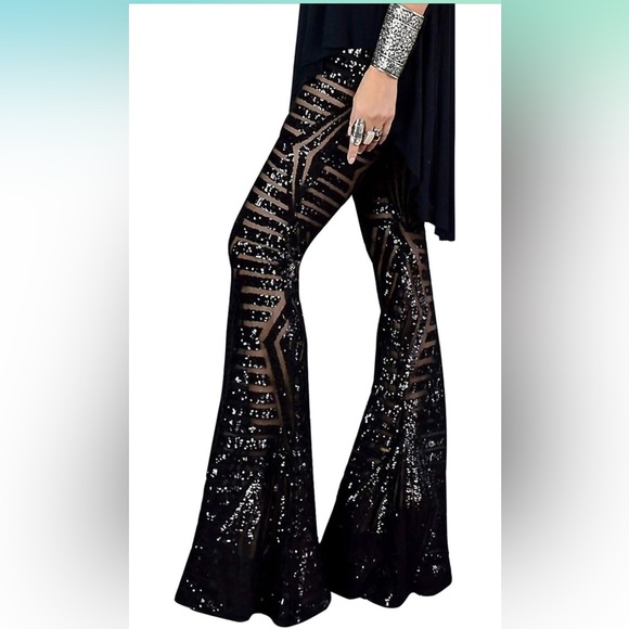 Pants - Sequin Palazzo Pants